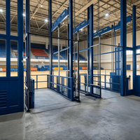 Équipement de levage d'entrepôt personnalisé, plateforme élévatrice hydraulique pour marchandises, capacité de charge de 300 à 5000 kg, commande électrique à distance