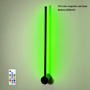 Decorazione per la casa moderna lampada da parete a LED 5200mA ricaricabile con telecomando a colori portatile luce magnetica per corridoio - Product Image 3