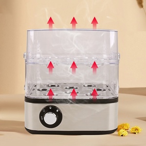 Vaporera y Cocedor <span class=keywords><strong>de</strong></span> Huevos Eléctrico para Uso Doméstico, Estándar Europeo y Estadounidense, Calentamiento Rápido, Tamaño Pequeño, 500W, Capacidad para <span class=keywords><strong>Cocinar</strong></span> 8 Huevos - Product Image 3