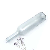 Vente en gros directe usine : Bouteilles de vin rouge mat transparentes de 750 ml, bouteilles de vin de raisin et de champagne avec bouchon en liège