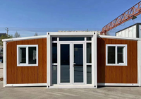 Maison de conteneur à double aile en acier de haute qualité de 20 pieds Bâtiment de conteneur pliant préfabriqué en paquet plat