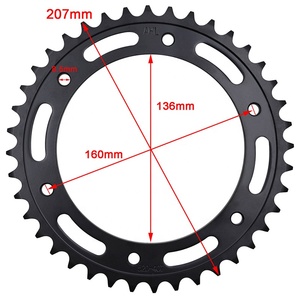 Pignon arrière, pièces de moto, pour <span class=keywords><strong>BMW</strong></span> <span class=keywords><strong>F650</strong></span> dakfunduro F650GS F650ST Strada G310GS G310R G650GS Sertao, 4 pièces, 40T - Product Image 6