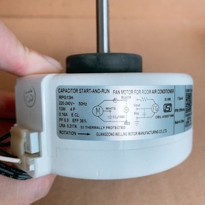 มอเตอร์พัดลมเครื่องปรับอากาศ Midea RPG13H 220-240V 50Hz 13W 4P แบบคาปาซิเตอร์สตาร์ทและรัน สำหรับเครื่องปรับอากาศในห้อง - Product Image 1