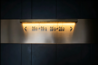 Plaque de porte personnalisée en acrylique avec numéro de chambre d'hôtel éclairé par LED 3D, éco-responsable, lumière chaude, pour hôtel et appartement