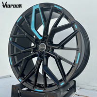 Jantes forgées Viorock multi-rayons « Black Warrior » style personnalisé 20 2122 pouces 5*112 5*114.3 compatibles avec Grand Cherokee SRT, Audi, BMW