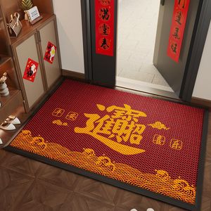 Qiqijia - Tapete Elástico para Entrada, Rectangular, Resistente a las Manchas, Lavable, Antideslizante, para Uso Doméstico, Alfombra Roja con Diseño Novedoso, de Poliéster - Product Image 5