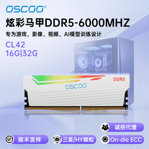 Modules de mémoire OscOO Desktop DDR5 5600/6000 avec dissipateurs thermiques pour le jeu, la photographie, RGB, haute saturation, faible latence - Product Image 4