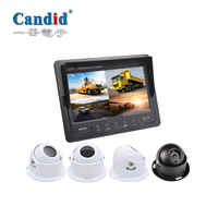 Monitoreo de camiones AHD Ips Quad Pantalla dividida universal Monitor multivista Monitor LCD de coche con parasol