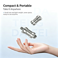Adaptateur de vis à double extrémité 1/4 mâle vers 3/8 mâle en alliage d'aluminium CNC pour trépied, monopode, rotule et fixation d'appareil photo