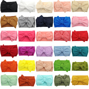 New <strong>Baby</strong> Large Bow Girls <strong>Headband</strong> <strong>Big</strong> Bowknot Headwrap Kids Bow Cotton Wide Head Turban Infant Newborn <strong>Headbands</strong> - Product Image 4
