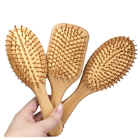 Cepillo ecológico, cojín de aire de alta calidad, cepillo para desenredar, logotipo personalizado, venta al por mayor, Etiqueta Privada, paleta de bambú Natural