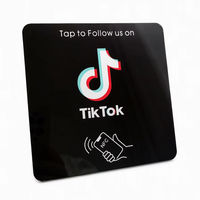 Plaque de comptoir TikTok RFID étanche et réutilisable, préprogrammée, en acrylique PVC 216, format personnalisé, pour affichage de cartes de visite et services