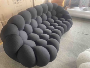 Canapé modulaire trois places en tissu capitonné style français <span class=keywords><strong>Bobois</strong></span> pour salon d'hôtel et centre commercial - Product Image 1