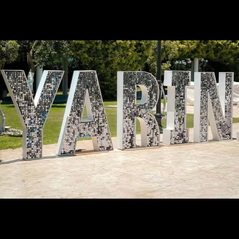 High Quality Metal Big Signs Marquee Letters Free Standing Letter Spelling Sign For Party Decoration