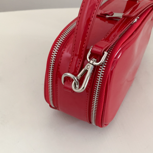 <b>Mirrored</b> leather PU Cosmetic Bag Waterproof <b>Makeup</b> Bags Double Zippered Pockets Cosmetic Storage Bag for Women Men <b>Travel</b> Beach - Product Image 6