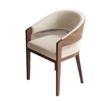 Chaise de salle à manger en bois de frêne nordique avec rembourrage doux, fauteuil moderne minimaliste pour la maison, l'hôtel, le restaurant