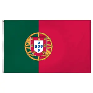Bandeira 100% poliéster Portugal Português com Cabeçalho em tela com costura dupla 3x5 pés estampada