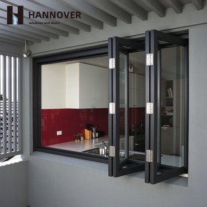 <span class=keywords><strong>HANNOVER</strong></span> Maßgefertigtes Aluminium-Horizontal-Faltfenster Moderner Schlanker Rahmen Wärmedämmung Energiesparend Außenbereich Haus Villa - Product Image 1