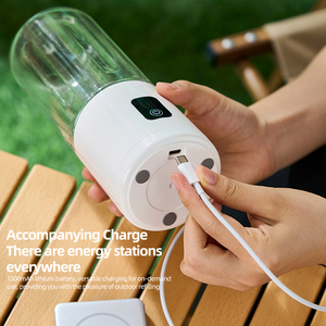 Mini mixeur portable 60W 18000RPM 12 lames rechargeable par USB pour smoothies, jus de fruits, <span class=keywords><strong>cuisine</strong></span> et voyage - Product Image 6