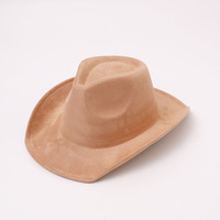 Chapeau de cowboy en feutre suédé à large bord, chapeau Fedora unisexe, chapeau de gentleman rétro vintage, style Panama, chapeau en feutre de laine pour l'automne et l'hiver
