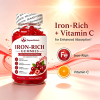 Gummies vitaminées au gluconate ferreux riche en fer pour femmes et hommes adultes - Complément alimentaire naturel sans produits laitiers, sans soja ni noix, infusé aux épinards
