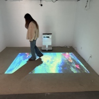 Salle de projection immersive 3D, système de cartographie interactive, projecteur holographique, affichage mural et au sol à 360 degrés, salle de banquet