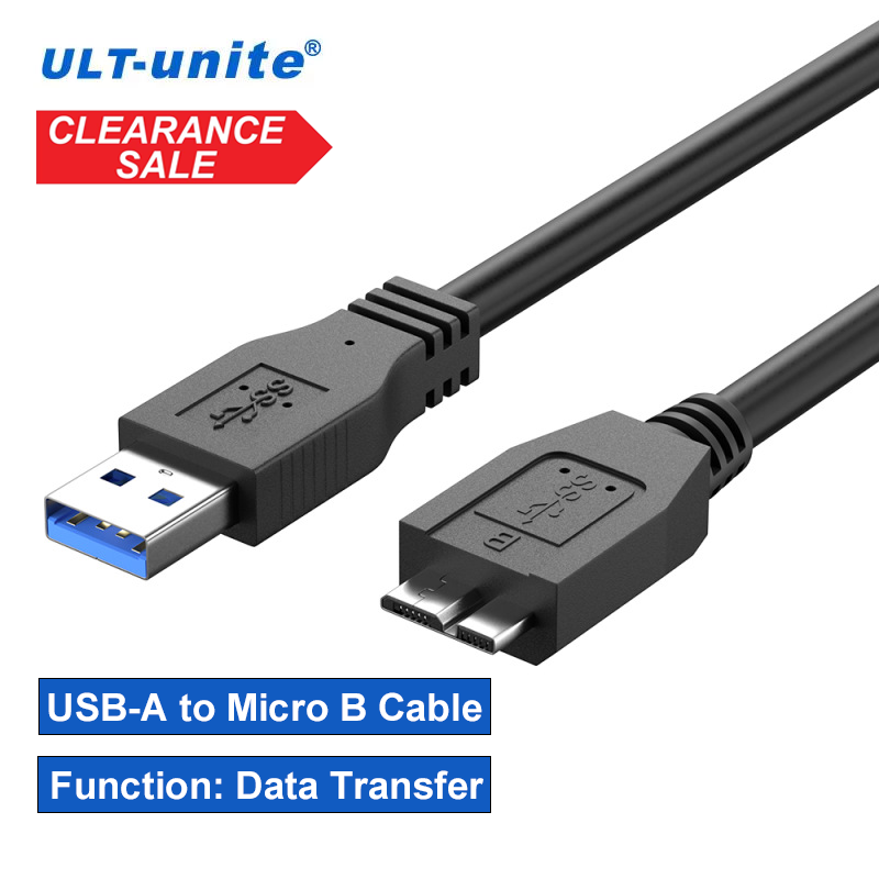 Negro - Cabeza recta (cable redondo)