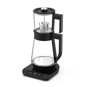 Bouilloire électrique intelligente Hotsy 0.8L+1.8L en verre 220V pour la maison et l'hôtel, avec infuseur à thé turc et support de versement - Product Image 3