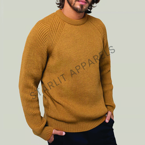 Men's Winter <b>Pullover</b> <b>Sweaters</b> 100% Cotton Anti-Shrink Quick-Dry Breathable Anti-Wrinkle Anti-Pilling Drop Shoulder Full Sleeve - Product Image 2