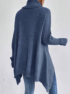 Suéter Feminino Casual de Inverno com Caimento Solto, Gola Alta e Ombro Caído, Tricô Grosso Estilo Coreano, Moda - Product Image 6