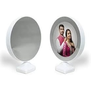 กรอบรูป LED Magic Mirror แบบปรับแต่งได้ ขนาด A2/A3/A4 รูปทรงสี่เหลี่ยมผืนผ้าและรูปหัวใจ ทำจากไม้ สำหรับงานซับลิเมชั่น ของขวัญ DIY ของตกแต่ง - Product Image 1