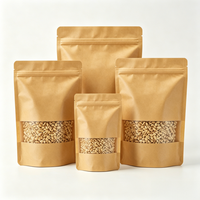 Sachet Doypack en Papier Kraft Qualité Alimentaire, Impression Personnalisée, Scellé, pour Fruits Secs, Céréales, Snacks, Biscuits, Vente en Gros