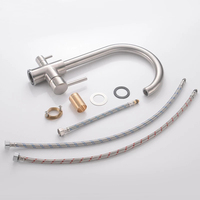 Robinet de cuisine purificateur d'eau 3-en-1 certifié CE, corps en laiton, pour le marché UE/USA, vente en gros