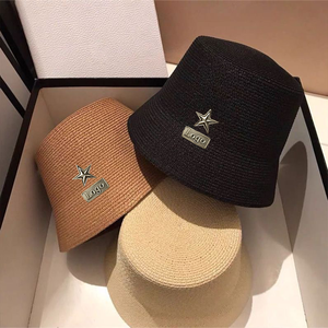 Sombrero de Pescador Personalizado con Logotipo, Color Sólido, de Paja, Unisex, Casual, para Primavera/Verano, 56-58CM - Product Image 2