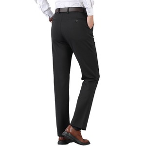 <span class=keywords><strong>Pantaloni</strong></span> estivi di seta di ghiaccio sottili transfrontalieri per uomini anziani di mezza età <span class=keywords><strong>pantaloni</strong></span> Casual a <span class=keywords><strong>vita</strong></span> alta con cerniera elastica - Product Image 5
