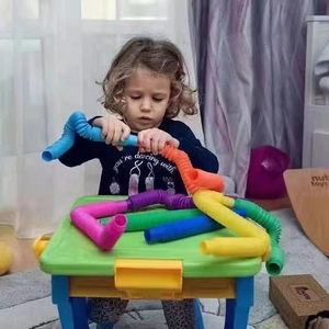 Juego de 8 Tubos Pop Extensibles de Arcoíris, Tamaño Mediano, Flexibles, Juguetes Sensoriales Antiestrés Telescópicos para Niños y Adultos, Venta al Por Mayor - Product Image 5