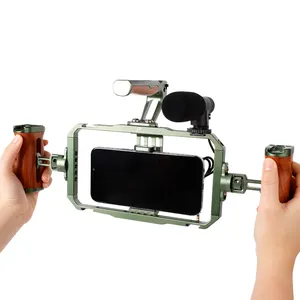BAFANG Universal Phone Video Rig Kit mit Griffen, Aluminium Hands tabilisator für iPhone für Samsung Andere Android