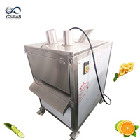 YOUBAN SUS304 Groente- en fruitsnijder CE-gecertificeerd, neerwaartse pers snijmachine voor zachte vruchten, bananen, sinaasappels en plantains.
