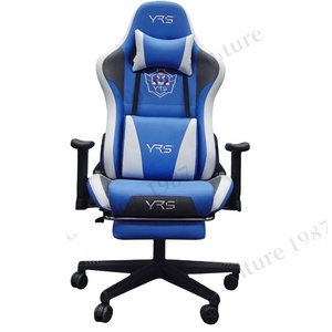 Chaise ajustable pour bureau d'hôtel, ordinateur en nylon, repose-pieds en cuir, fauteuil de course, fauteuil de jeu avec lumière bon marché - Product Image 1