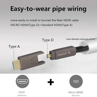 Câble HDMI 2.1 à fibre optique active Xput, type D-A, prend en charge 4K 8K 60Hz HDR HDCP2.2, cordon HDMI à fibre optique pour projecteur