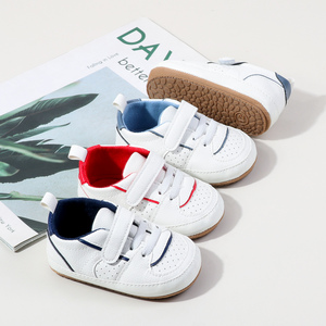 Sepatu Bayi Unisex <span class=keywords><strong>Hook</strong></span>&<span class=keywords><strong>loop</strong></span> Anti-slip untuk Anak Laki-laki dan Perempuan, Sepatu Pertama untuk Belajar Berjalan - Product Image 1