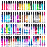 Vente en gros tresse pré-étiré 26 pouces ombre marque privée synthétique Yaki Ez tresse à bas prix en vrac expression tressage cheveux