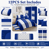 Vente directe d'usine - Ensemble de couvre-lits 12 pièces - Ensemble de draps - Ensemble de couvre-lits king size