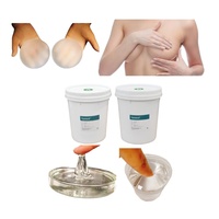 Caoutchouc de Silicone liquide hautement Transparent résistance à l'humidité cohésif doux Flexible femmes prothèse cicatrice poitrine autocollants