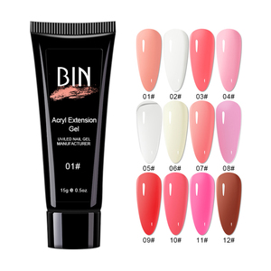 BIN Vente Chaude 15g Tube Emballage Poly Nail <span class=keywords><strong>Gel</strong></span> avec Différentes Couleurs pour Nail Art - Product Image 2