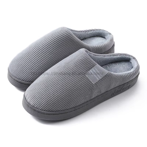 Spring and Autumn Cotton Slippers Winter Warm Indoor Home <b>Shoes</b> for Household Couples Anti Wool Slippers for Men - Product Image 2