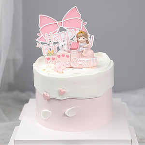 Décoration de gâteau bleu poudre <span class=keywords><strong>petit</strong></span> train princesse <span class=keywords><strong>prince</strong></span> poupée ornement garçon fille gâteau d'anniversaire décoration gâteau topper jouet - Product Image 3