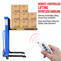 Chariot élévateur électrique portable avec télécommande, moteur 1600W pour le chargement en entrepôt