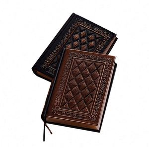 Custom Retro Vintage Emed 3D Texture Hardcover Leather A5 Thread Sewn Gravure Printed <b>Journal</b> Notebook Custom Logo All Colors - Product Image 2