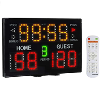 Tableau d'affichage LED contrôlé par radiofréquence KENSUN, 11 chiffres, affichage de table de bord pour le basketball, étanche IP54, luminosité 5500 cd, intérieur/extérieur, sports